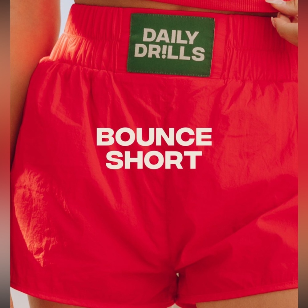 Daily drills bounce shorts red